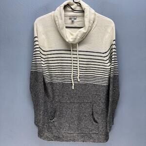 Talbots Cream and Black Striped Sweater